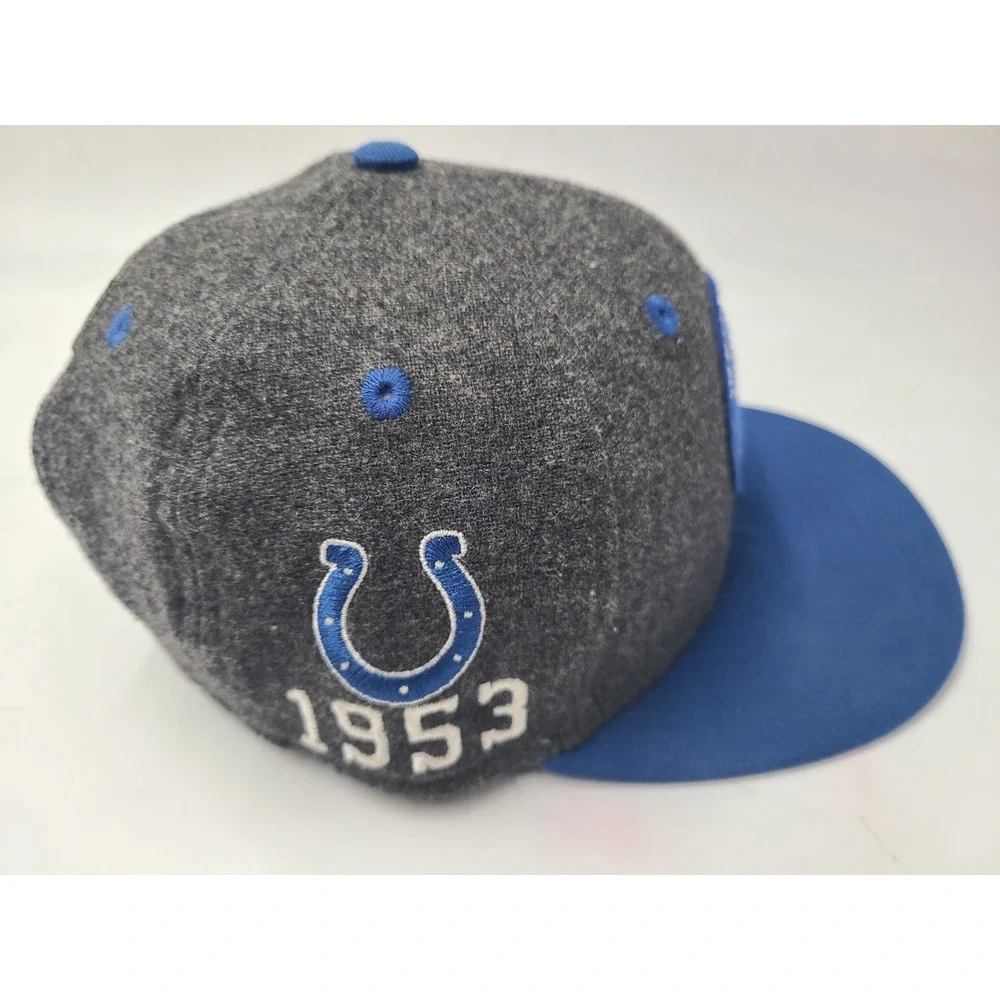 Youth Indianapolis Colts 1953‎ New Era Snapback Hat Cap Wool Blend NFL 100 Gray
